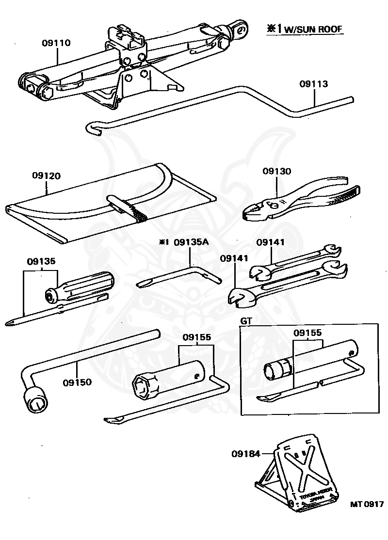 Toyota - Wrench, Hub Nut Box